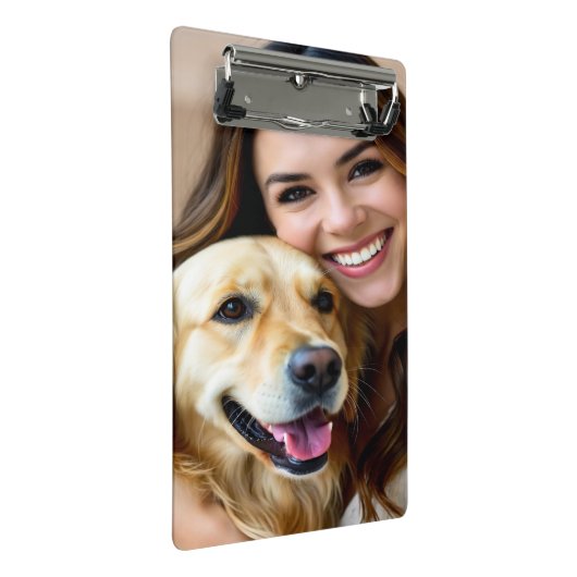 Add Golden Retriever Photo Personalize Mini Klembord (Schuin)