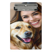 Add Golden Retriever Photo Personalize Mini Klembord (Voorkant)