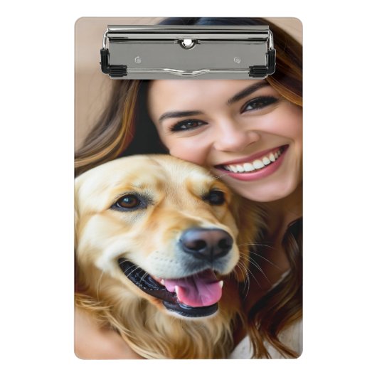 Add Golden Retriever Photo Personalize Mini Klembord (Voorkant)