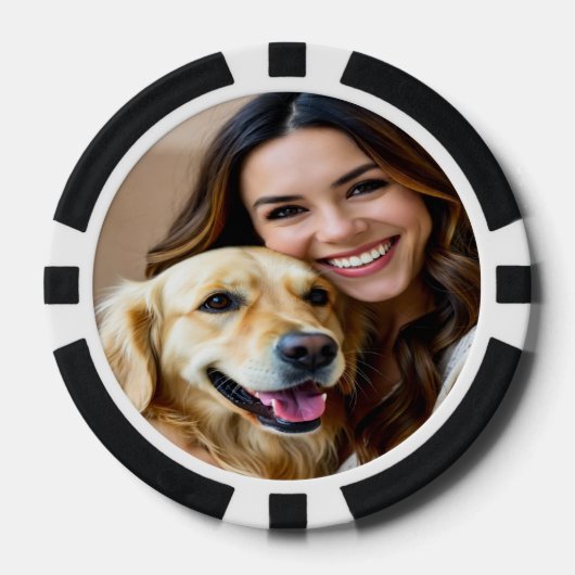 Add Golden Retriever Photo Personalize Poker Chips (Voorkant)
