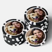 Add Golden Retriever Photo Personalize Poker Chips (Opstapeling)