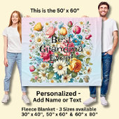 Add Grandma Name or Phrase - Best Grandma Ever! Fleece Deken