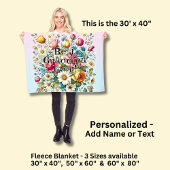 Add Grandma Name or Phrase - Best Grandma Ever! Fleece Deken