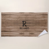 Add Initial Name Wood Wooden Plank Wall Look  Strandlaken (Voorkant)