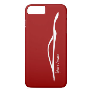 "add jouw naam" G37 White Silhouette - Red iPhone 8/7 Plus Hoesje