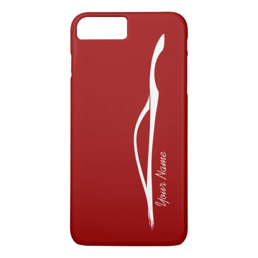 "add jouw naam" G37 White Silhouette - Red Case-Mate iPhone Case (Achterkant)