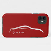 "add jouw naam" Nissan 370z op rode achtergrond Case-Mate iPhone Case (Achterkant (horizontaal))