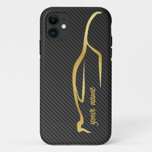 "add jouw naam" Skyline Gold Silhouette Logo Case-Mate iPhone Case