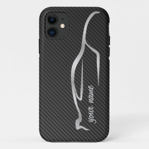 "add jouw naam" Skyline Gray Silhouette Logo iPhone 11 Hoesje