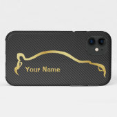 "add jouw naam" STI Impreza Gold Silhouette Case-Mate iPhone Case (Achterkant (horizontaal))
