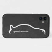 "add jouw naam" STI White Silhouette Case-Mate iPhone Case (Achterkant (horizontaal))