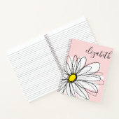 Add Jouw naam Whimsical Daisy KAN kleur bewerken Notitieboek (Binnen)