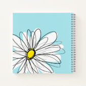 Add Jouw naam Whimsical Daisy KAN kleur bewerken Notitieboek (Achterkant)