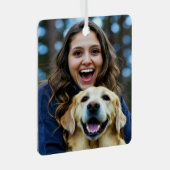 Add Labrador Retriever Photo Personalize Metalen Ornament (Voorkant Rechts)