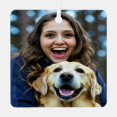 Add Labrador Retriever Photo Personalize Metalen Ornament (Achterkant)