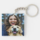 Add Labrador Retriever Photo Personalize Sleutelhanger (Achterkant)