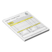 Add Logo Bakery Business Yellow Order Form Notitieblok (Schuin)