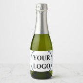 ADD LOGO Bruids Trouwdouche Elegante Tekens Sparkling Wijnetiket (Voorkant)