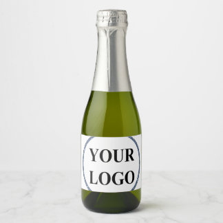 ADD LOGO Bruids Trouwdouche Elegante Tekens Sparkling Wijnetiket