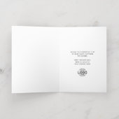 Add Logo Christmas Tree Ribbons Pink Business Folie Feestdagenkaart (Binnenlaag)