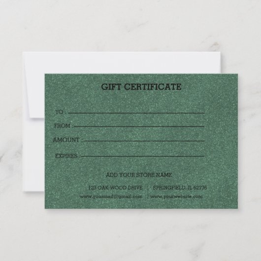 Add Logo Editable Business Gift Certificate (Voorkant)