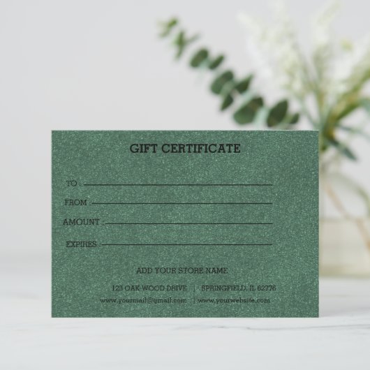 Add Logo Editable Business Gift Certificate (Staand voorkant)