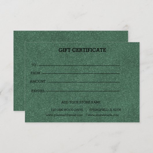 Add Logo Editable Business Gift Certificate (Voorkant / Achterkant)