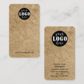 Add logo Eenvoudige Kraft-papier oorbel Display Ka Visitekaartje (Voorkant / Achterkant)