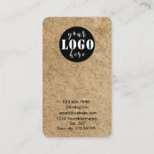 Add logo Eenvoudige Kraft-papier oorbel Display Ka Visitekaartje (Achterkant)