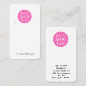 Add logo Eenvoudige oorbel Display Kaart Visitekaartje (Voorkant / Achterkant)