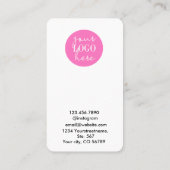 Add logo Eenvoudige oorbel Display Kaart Visitekaartje (Achterkant)
