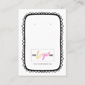 Add Logo Hand Drawn Frame Earrings Display Card 02 Visitekaartje (Voorkant)