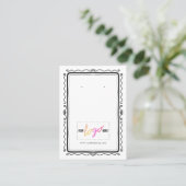 Add Logo Hand Drawn Frame Earrings Display Card 03 Visitekaartje (Staand voorkant)