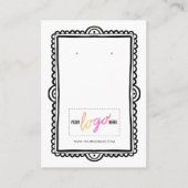 Add Logo Hand Drawn Frame Earrings Display Card 05 Visitekaartje (Voorkant)