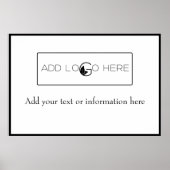 Add Logo Here Small Business Promotion  Sign Poster (Voorkant)
