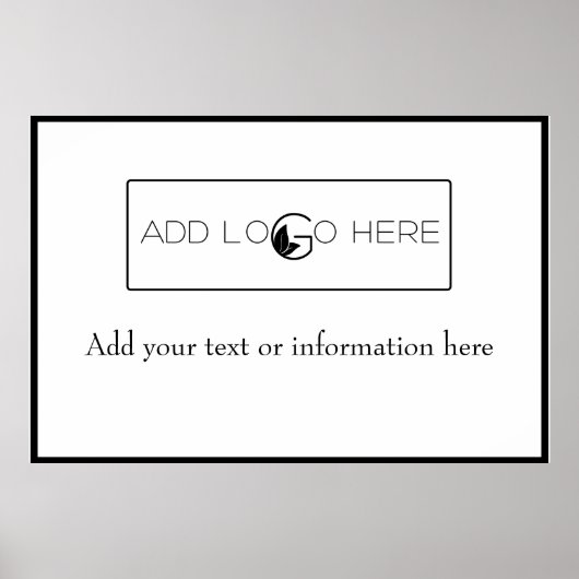 Add Logo Here Small Business Promotion Sign Poster (Voorkant)