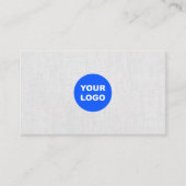 Add Logo, modern, lichtgrijs linnen professional Visitekaartje (Voorkant)