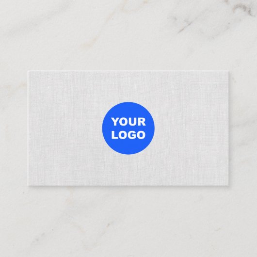 Add Logo, modern, lichtgrijs linnen professional Visitekaartje (Voorkant)