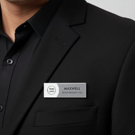 Add Logo | Modern Simple Elegant Magnet Title Naambadge