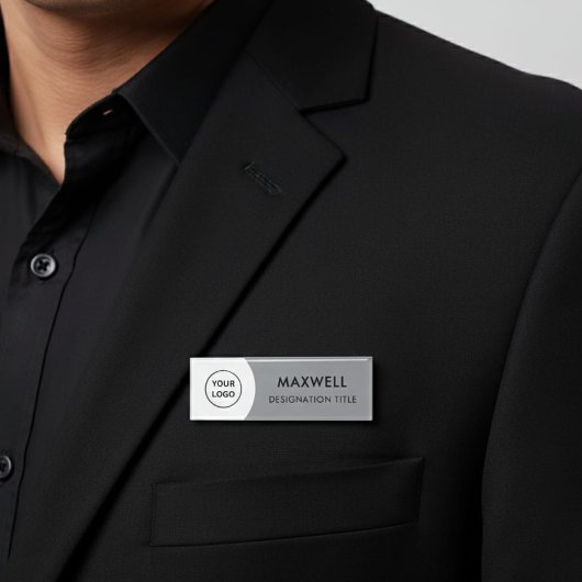 Add Logo | Modern Simple Elegant Magnet Title Naambadge