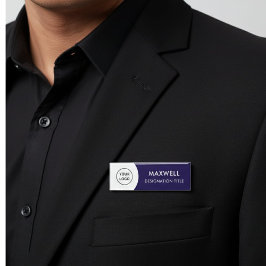 Add Logo | Modern Simple Elegant Magnet Title Naambadge