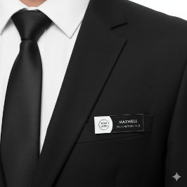 Add Logo | Modern Simple Elegant Magnet Title Naambadge