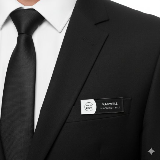 Add Logo | Modern Simple Elegant Magnet Title Naambadge