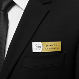 Add Logo | Modern Simple Elegant Magnet Title Naambadge