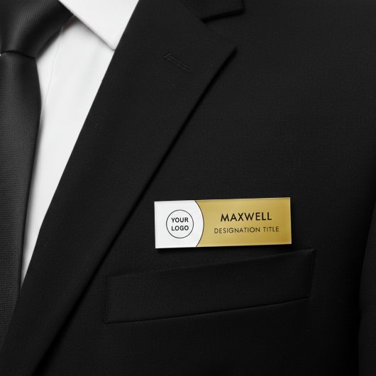 Add Logo | Modern Simple Elegant Magnet Title Naambadge