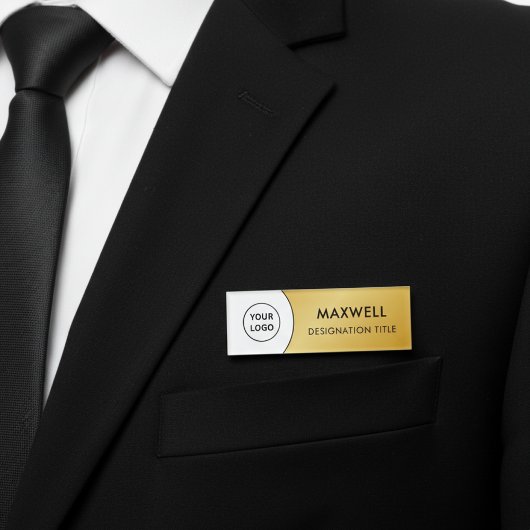 Add Logo | Modern Simple Elegant Magnet Title Naambadge