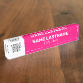 Add Logo Moderne naam Titel Eenvoudig vet Bright P Naambordje (Zijkant)