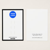 Add Logo Multiple 3 Hair Clip Display Holder Visitekaartje (Voorkant /achterkant)