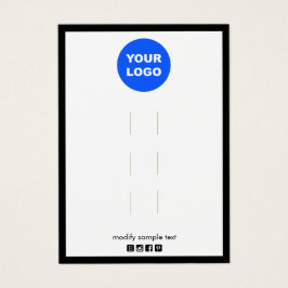 Add Logo Multiple 3 Hair Clip Display Holder Visitekaartje