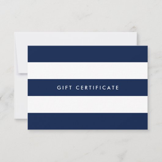 Add Logo Stripes & Custom Color Gift Certificate (Voorkant)